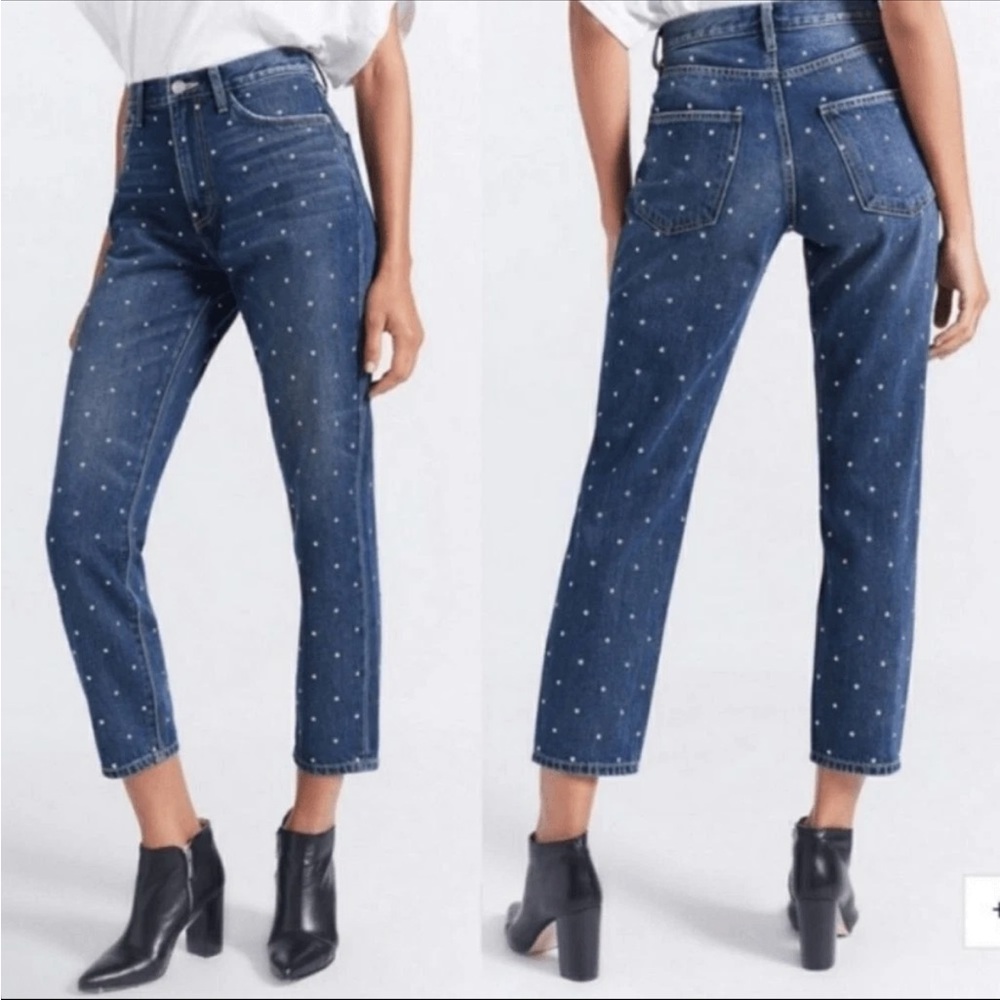Current/Elliott The Vintage Cropped Studded Jeans- NEVER WORN